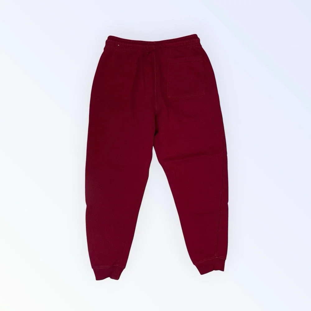 Jordan‎ Pants Essentials Fleece Mens MEDIUM Red Cotton Blend Joggers DQ7340-687